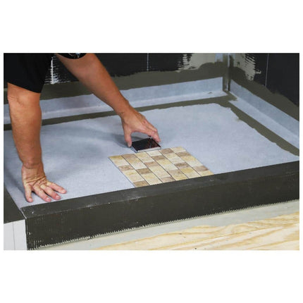 Everbilt Watershield Shower System 4 in. Brushed Nickle Square Grid Drain Grate 40502
