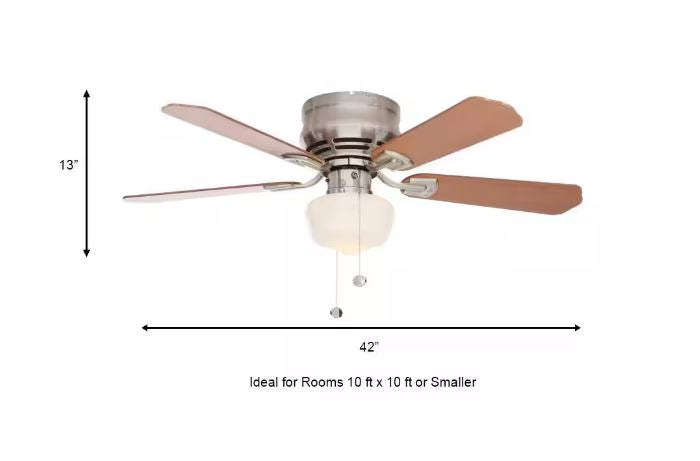 Middleton 42 in. LED Indoor Brushed Nickel Ceiling Fan with Light Kit