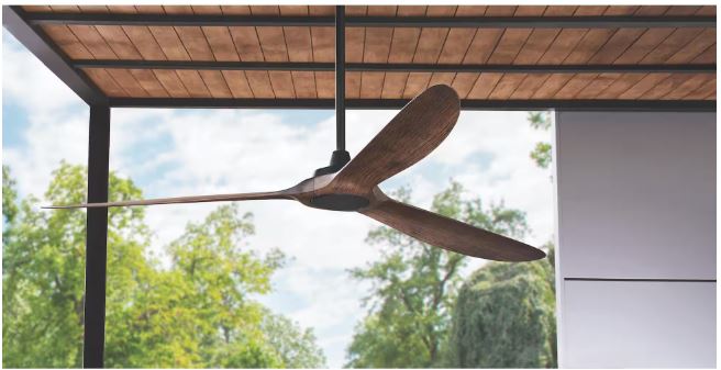 Home Decorators Collection Tager 72 in. Smart Indoor/Outdoor Matte Black with Whiskey Barrel Blades Ceiling Fan with Remote Powered by Hubspace