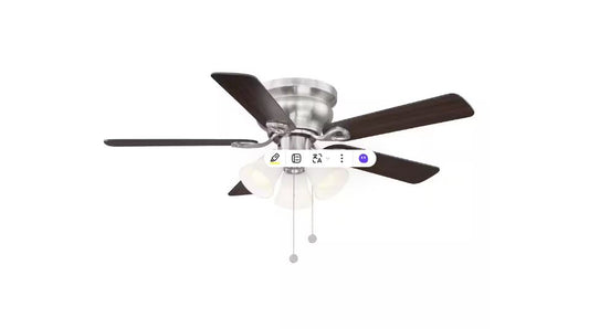 Clarkston II 44 in. LED Indoor Brushed Nickel Ceiling Fan with Light Kit