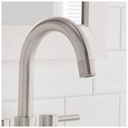 Glacier Bay Dorind 4 in. Centerset 2-Handle High-Arc Bathroom Faucet in Brushed Nickel HD67110W-6004