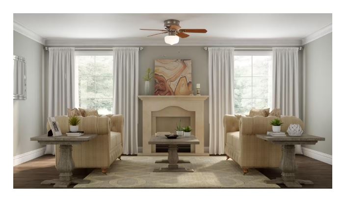 Middleton 42 in. LED Indoor Brushed Nickel Ceiling Fan with Light Kit