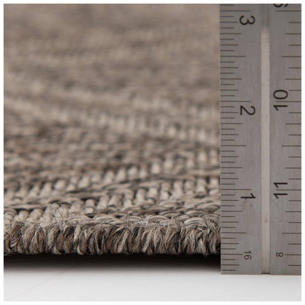 Hampton Bay Pebble/Heather 5 ft. x 7 ft. Traditional Polypropylene Indoor/Outdoor Patio Area Rug