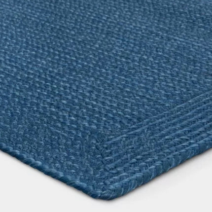 7'x10' Natural Woven Rectangular Braided Outdoor Area Rug Heathered Blue - Threshold