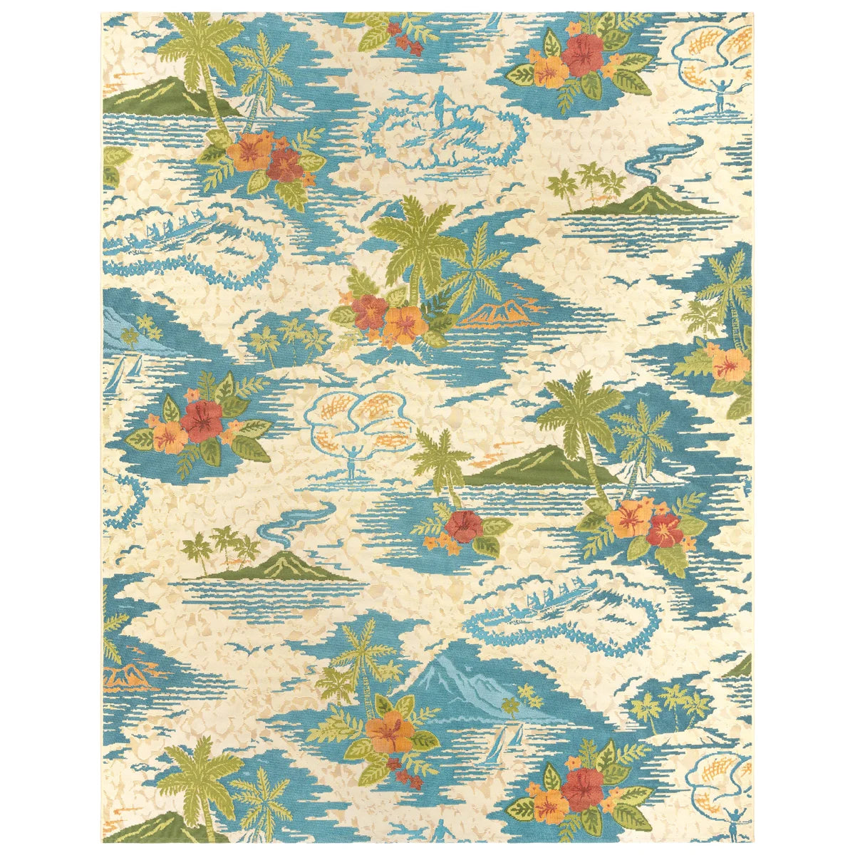 Reyn Spooner Indoor/Outdoor Area Rug, Lanai Cream - 8 ft. 8 in. x 13 ft.