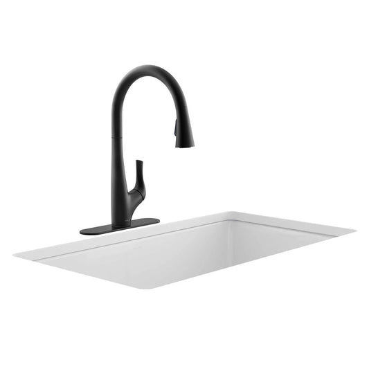 Kohler Bevin Pull-Down Kitchen Faucet - Matte Black