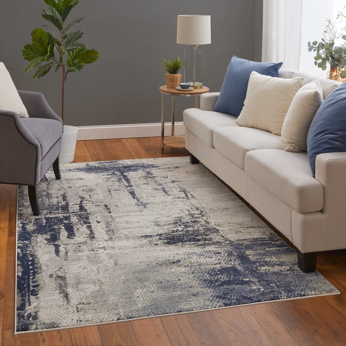 Feizy Mandana Area Rug - Pratt Ivory/Multi - 7 ft. 9 in. x 10 ft.