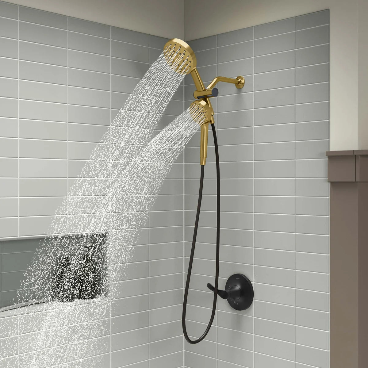 Kohler Prone 3-in-1 Multifunction Shower Head with PowerSweep - Gold