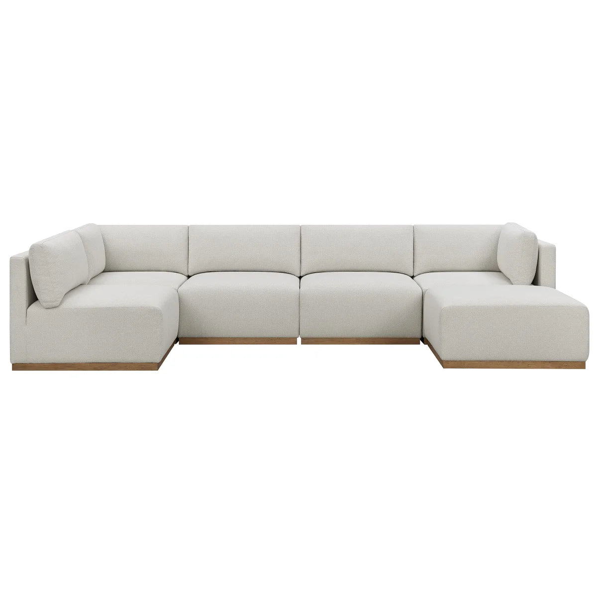 Henredon Murphy Fabric Modular Sectional with Ottoman - Cream