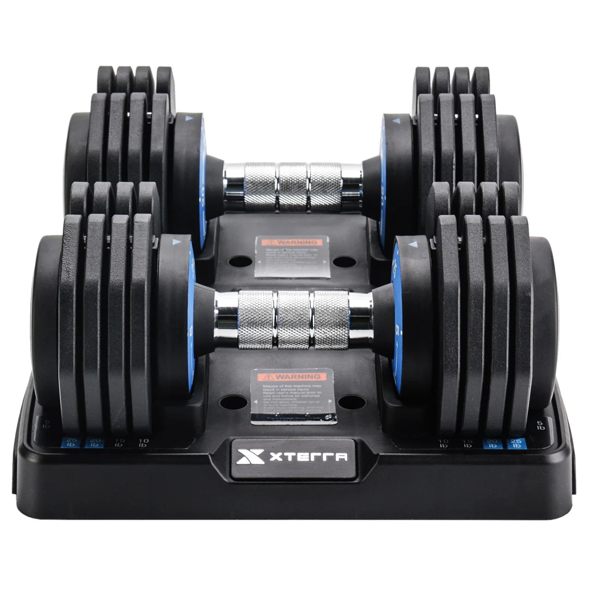 Xterra Adjustable Dumbbells Set - 55lbs Weight without Stand