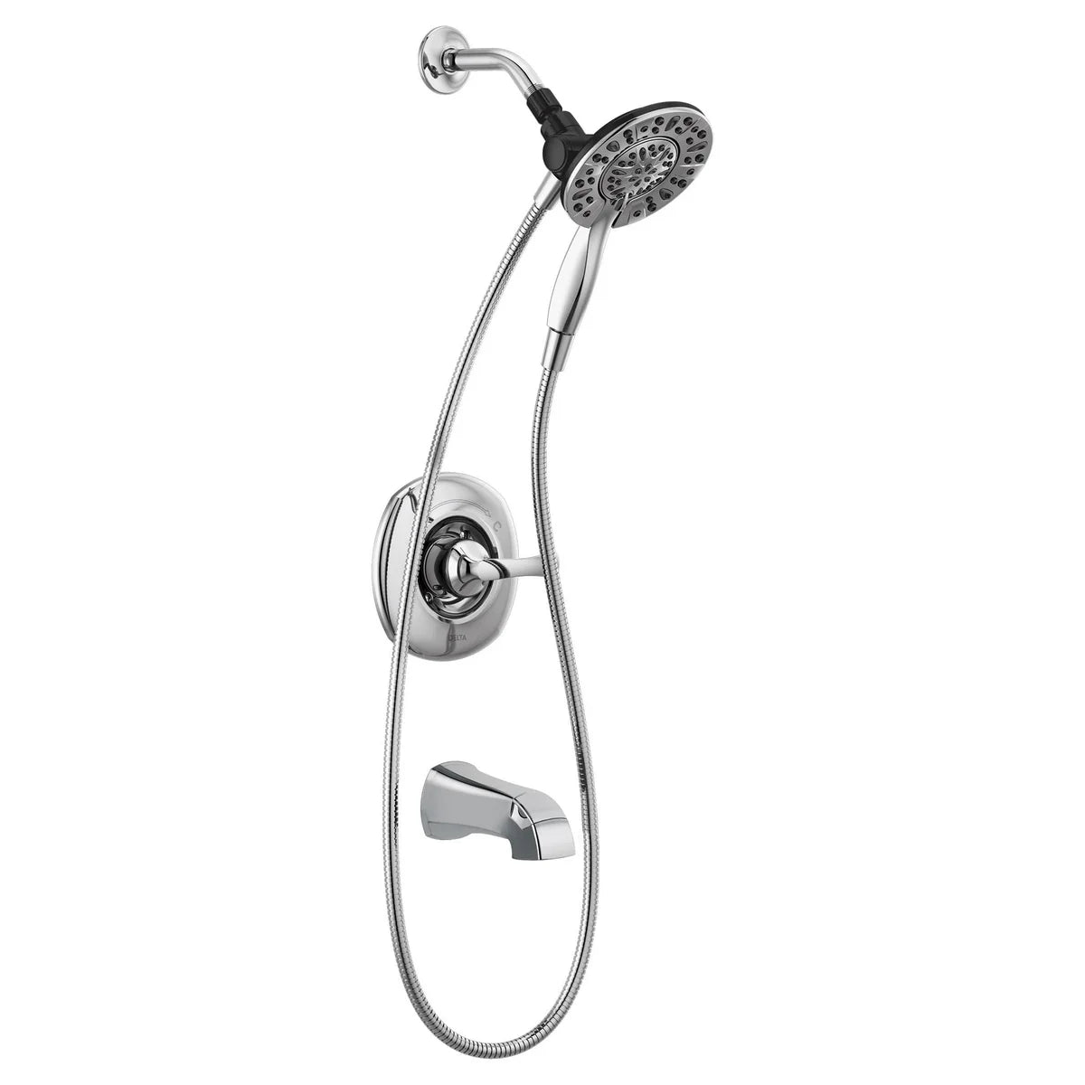 Delta Larkin Bathtub & Shower Faucet with In2ition Shower Head - Chrome