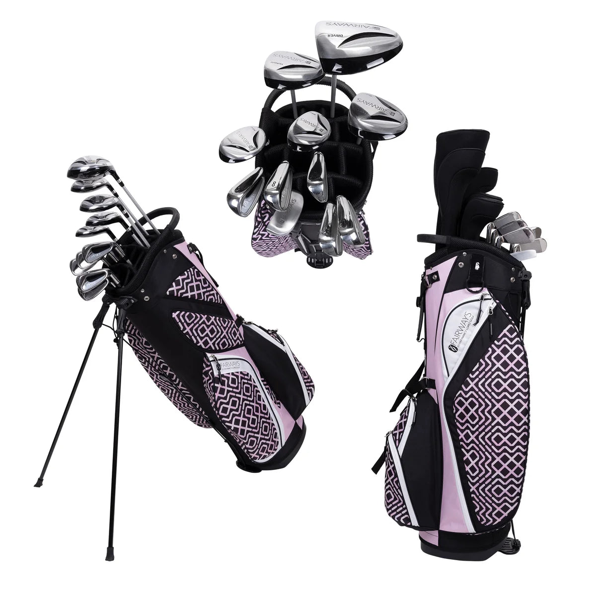 Fairways by Nancy Lopez 11-piece Women’s Golf Club Set with Stand Bag - PINK