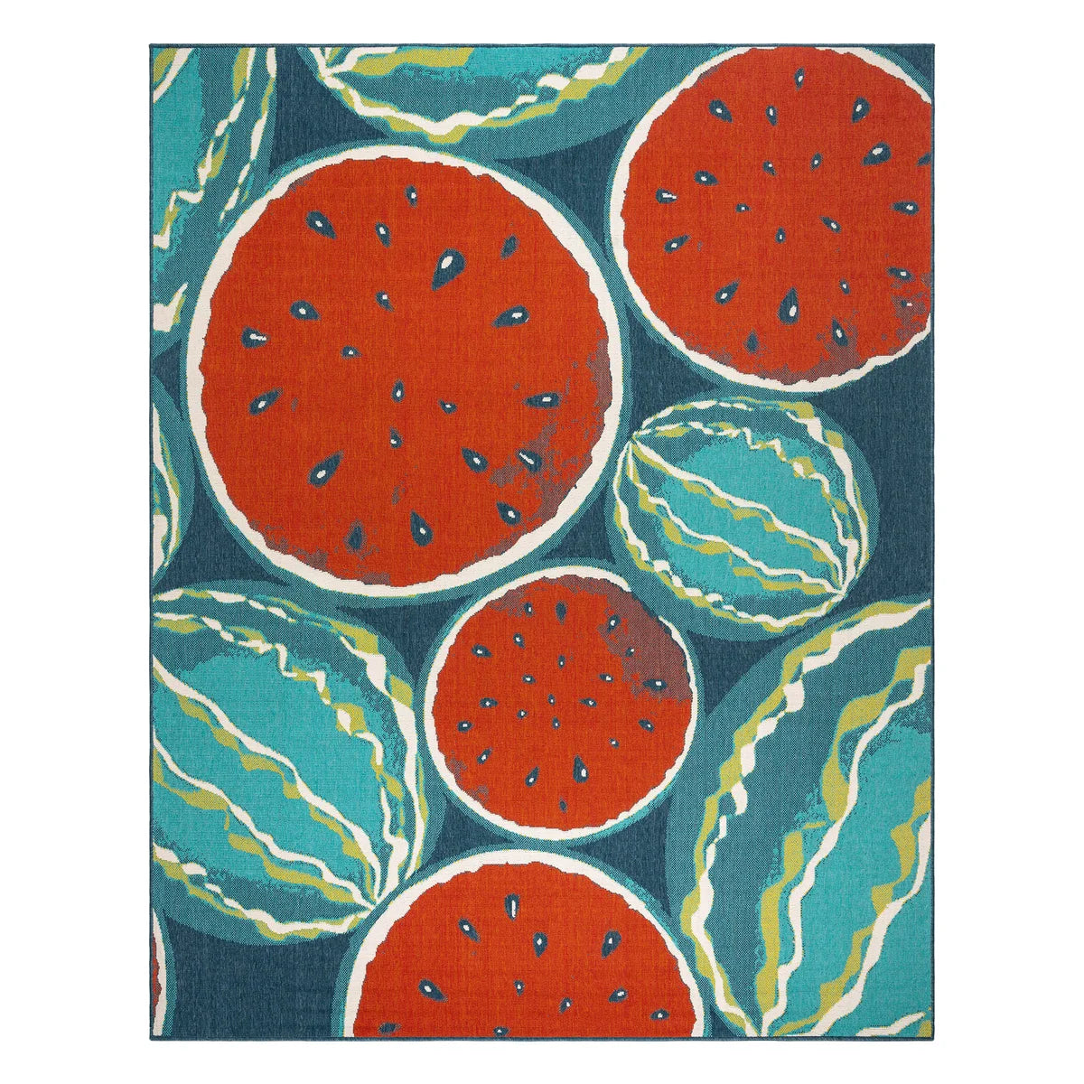 Verano Indoor/Outdoor Rug, Watermelons - 6 ft. 6 in. x 9 ft.