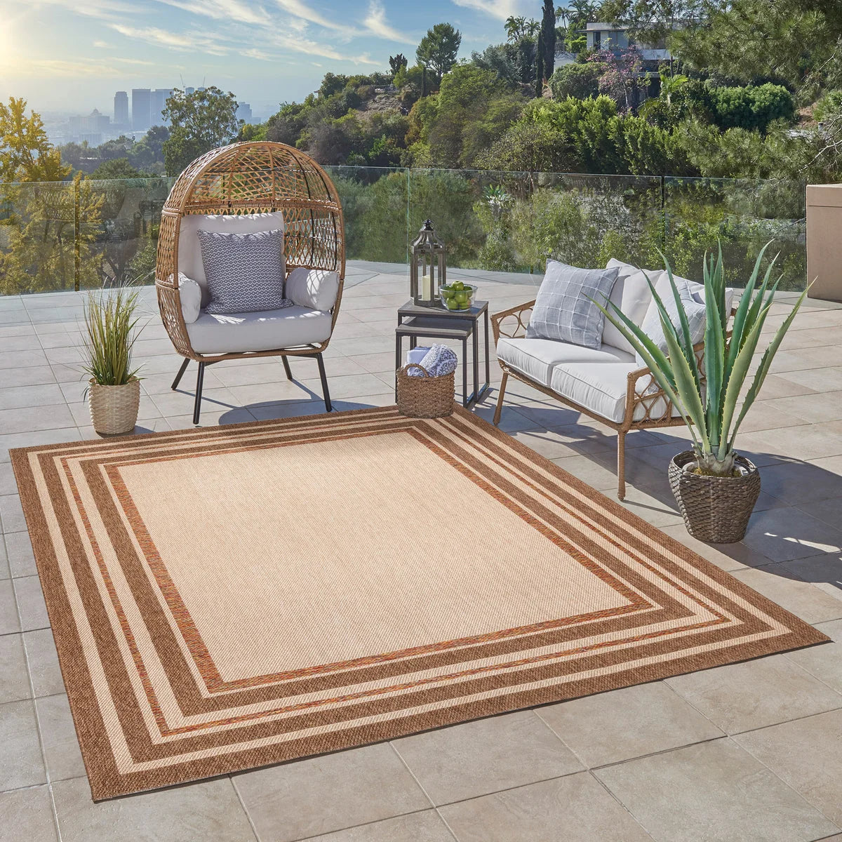 Ravenna Indoor/Outdoor Rug, Shelby - Rug Size: 5 ft. 3 in. x 7 ft.