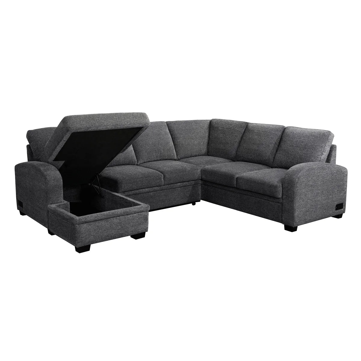 Coddle Aria Sleeper Sectional with Reversible Chaise and Storage