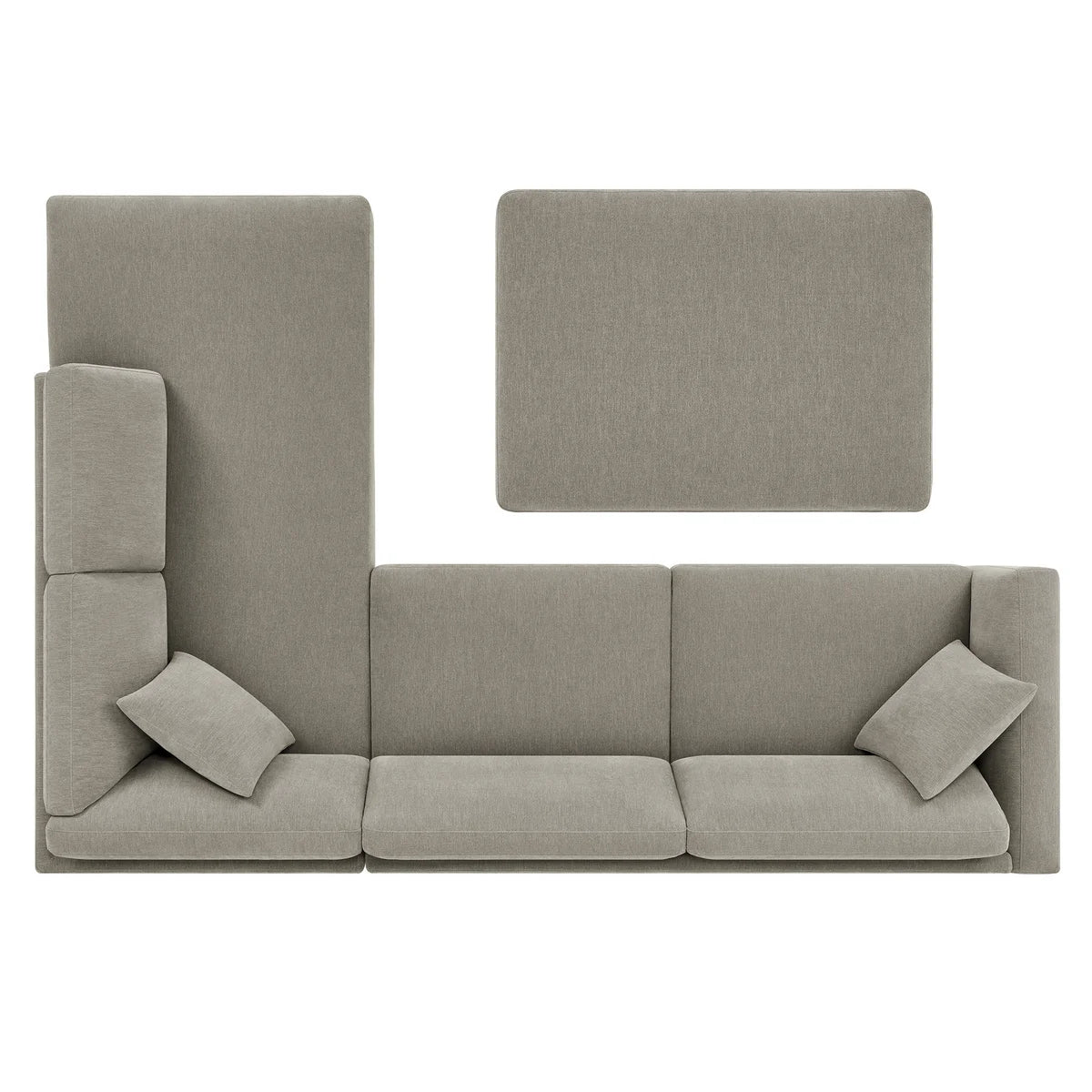 Thomasville Walsen Sectional with Storage Ottoman 3 piece - Gray