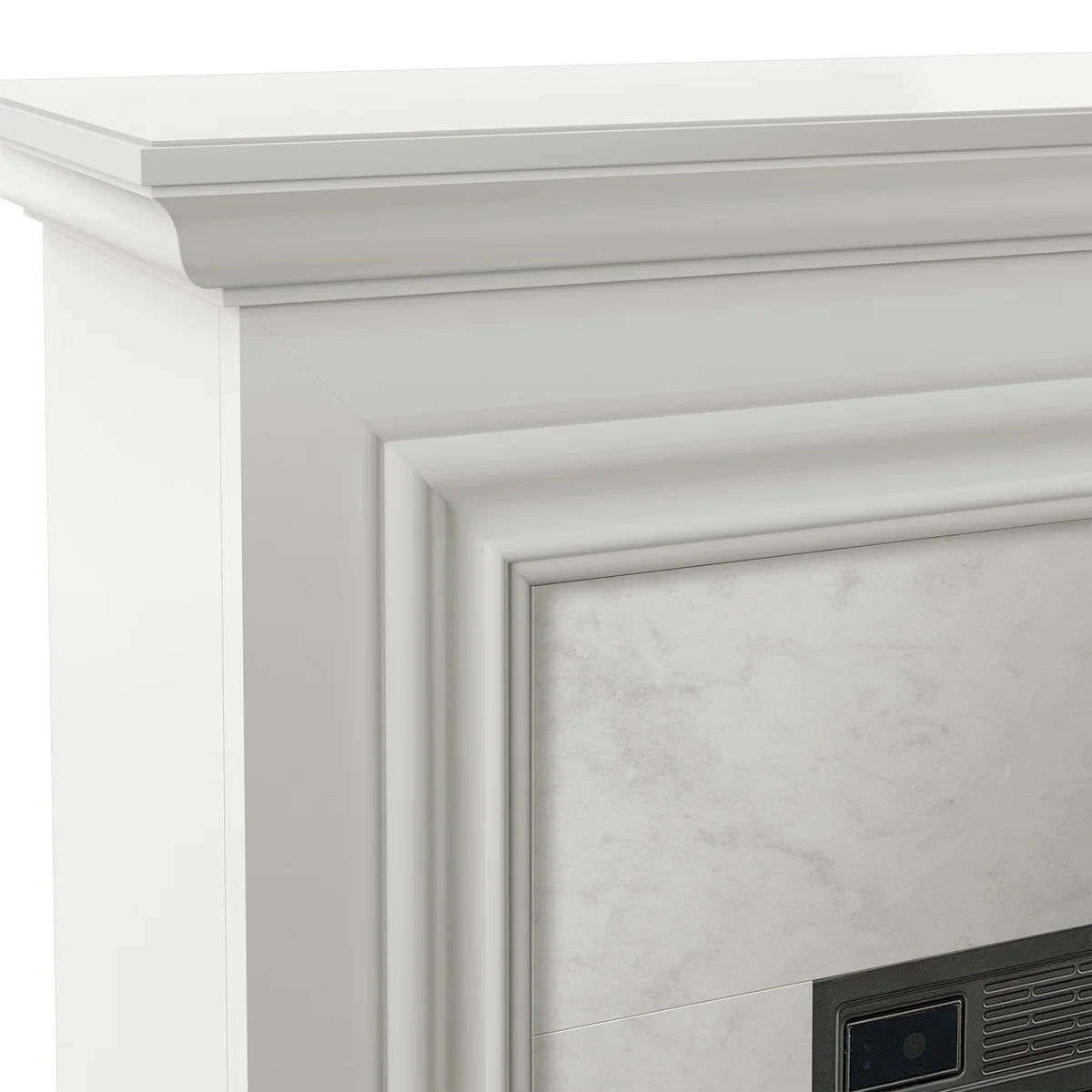 Tresanti Cassandra Wall Mantel with 28" ClassicFlame Electric Fireplace - White