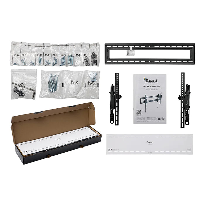 Starburst SB-4390WMT-EXT ADVANCED EXTENSION TILT UL Listed TV Wall Mount for 43" 49" 50" 55" 65" 70" 75" 80" 82" 85" 86" 88" 90" Flat Panel TV Displays