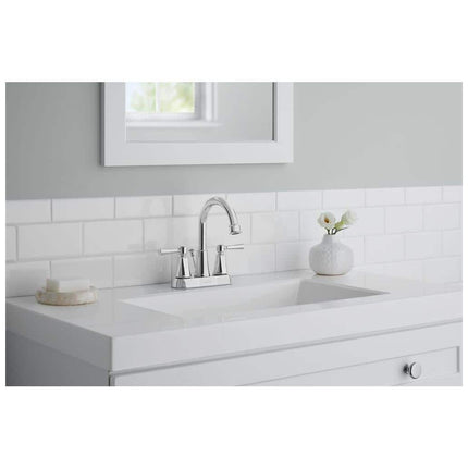 Glacier Bay Melina 4 in. Centerset Double Handle High-Arc Bathroom Faucet in Chrome HD67513W-6C01