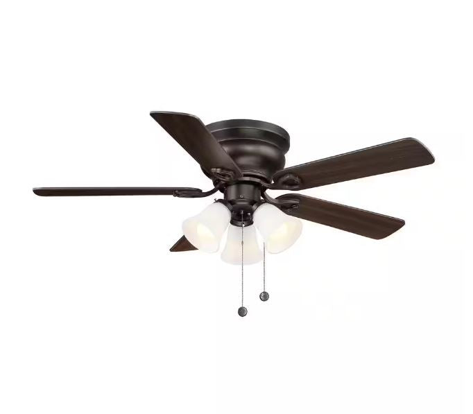 Clarkston II 44 in. LED Indoor Oil Rubbed Bronze Ceiling Fan with Light Kit