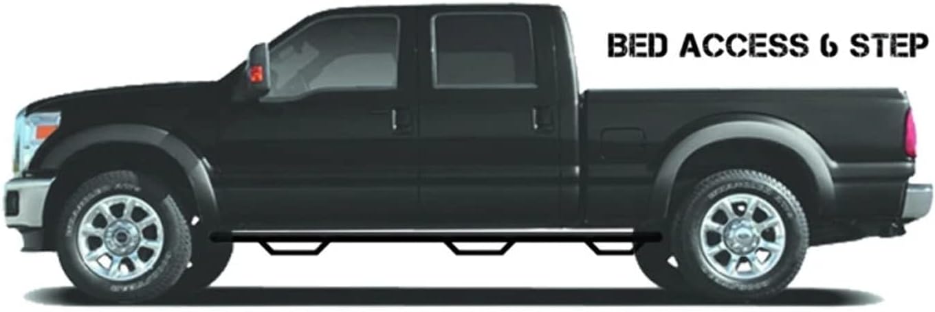 N-Fab Nerf Steps for RAM | Wheel-to-Wheel w/ Bed Access, Heavy Duty Steel, Textured Black | D20100CC-6-TX | Fits 2019-2024 RAM 2500/3500 New Body Style Crew Cab 6.4' Standard bed, SRW/DRW Gas/Diesel