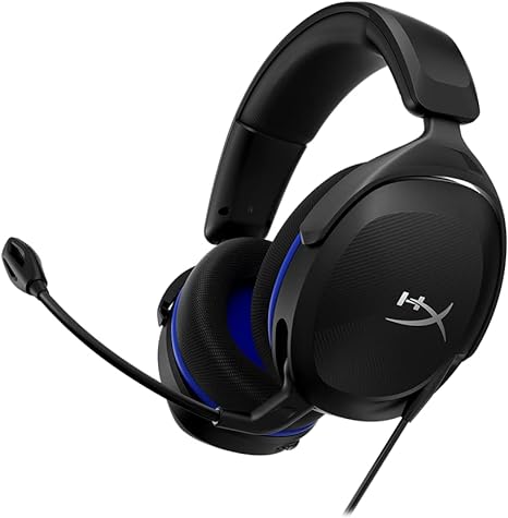 HyperX Cloud Stinger 2 Core - Gaming Headset for Playstation, Lightweight Over-Ear Headset with mic, Swivel-to-Mute Function, 40mm Drivers - Black