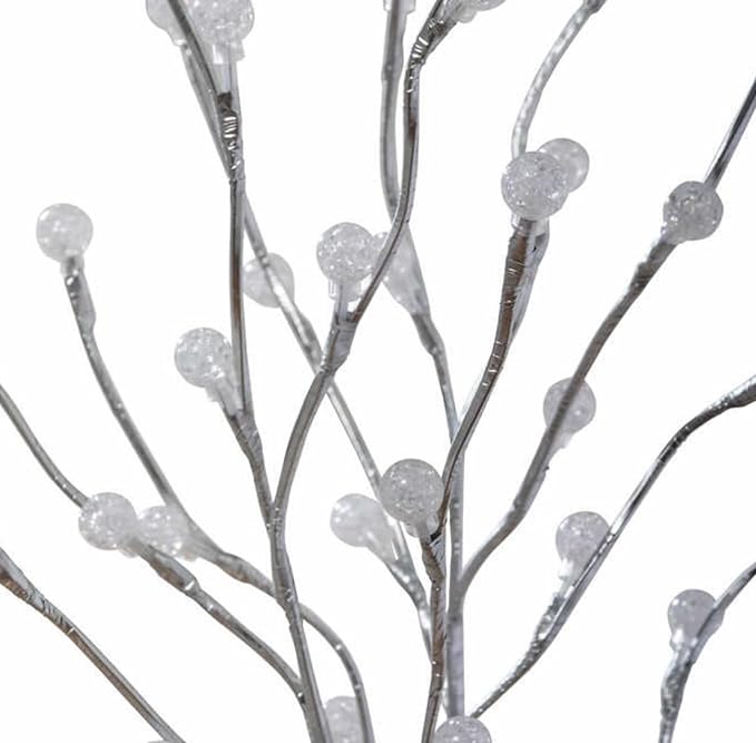 ‎32 x 4 x 4 inches Evergreen LED Branches (Silver)