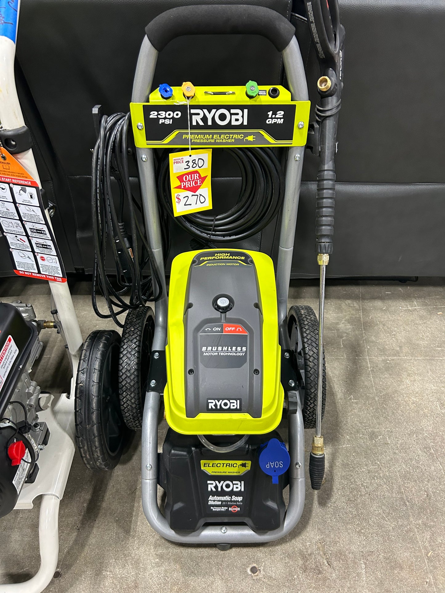 RYOBI 2500 PSI 1.2 GPM High Performance Cold Water Electric Pressure Washer