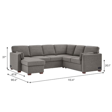 Coddle Luke Sleeper Sectional with Reversible Chaise and Storage