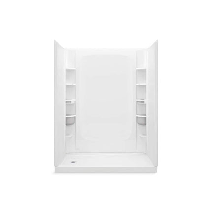 Sterling STORE+ 32 in. W x 75.875 in. H 2-Piece Direct-to-Stud Alcove Shower End Wall Set in White 72425700-0