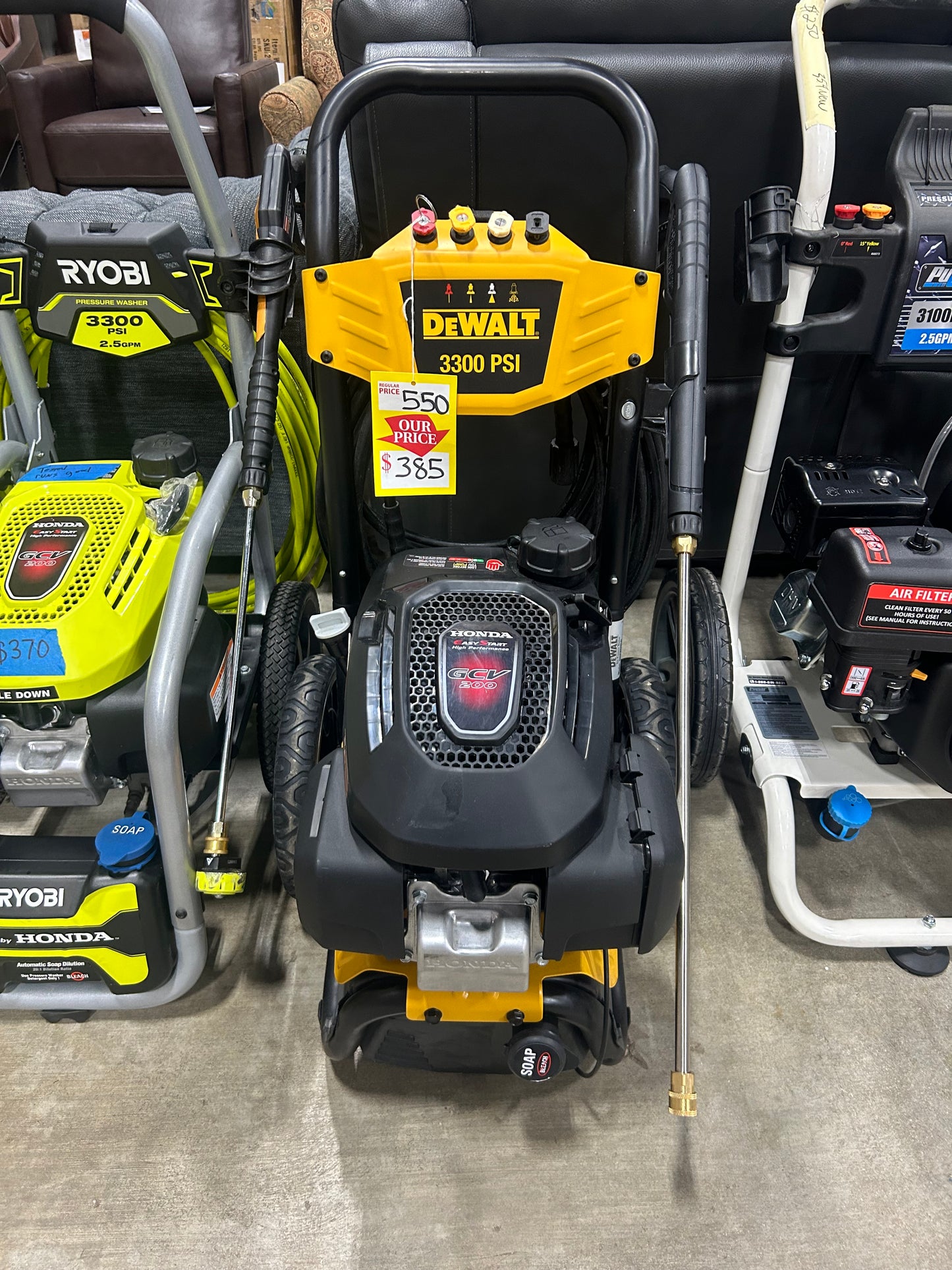 DEWALT 3300 PSI 2.4 GPM Gas Cold Water Pressure Washer with HONDA GCV200 Engine