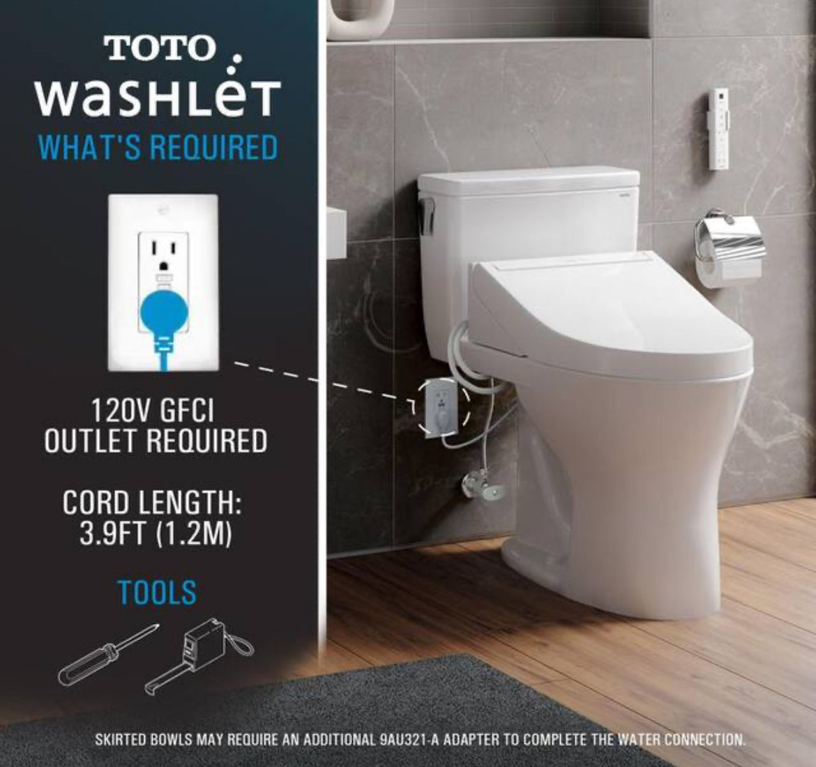 S500e WASHLET Electric Bidet Seat for Elongated Toilet with Contemporary Lid and in Cotton White