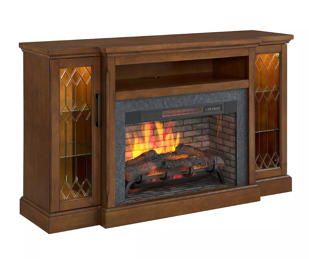 Broyhill 66" Heirloom Cherry Electric Fireplace Console