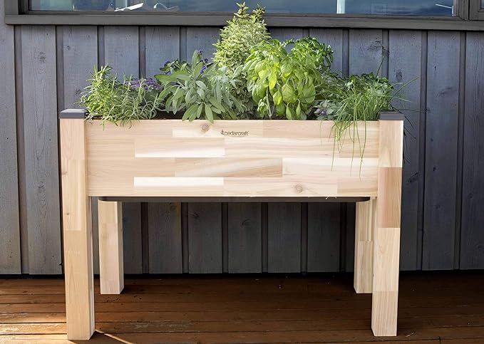 CedarCraft Self-Watering Elevated Cedar Planter (23" X 49" X 30")