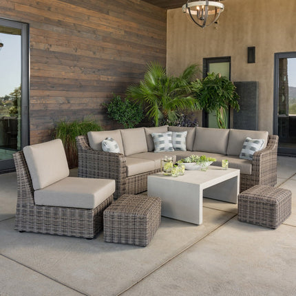 SunVilla Kent patio sectional configured in an outdoor living space