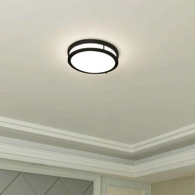 Energetic Lighting 14-Inch LED Flush Mount Ceiling Light Fixture - 2PK - BRUSHED NICKEL