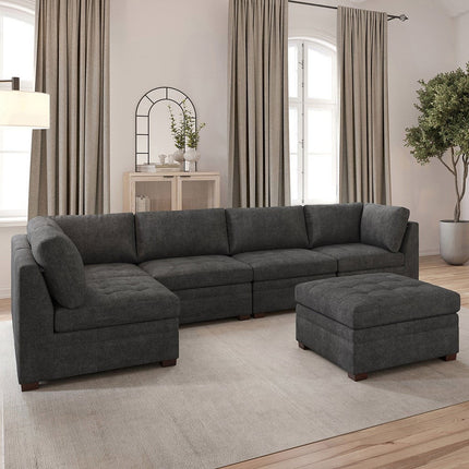 TISDALE 6PC FAB SECT GRAY - Main View