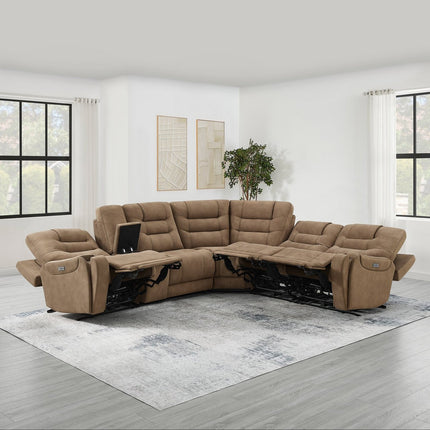 Barcalounger Carmelo Fabric Power Sectional - Image 4