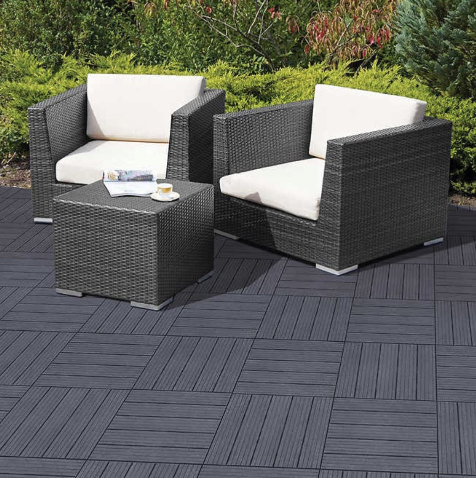 Cosmo Deck Tile, Slate 20-pack