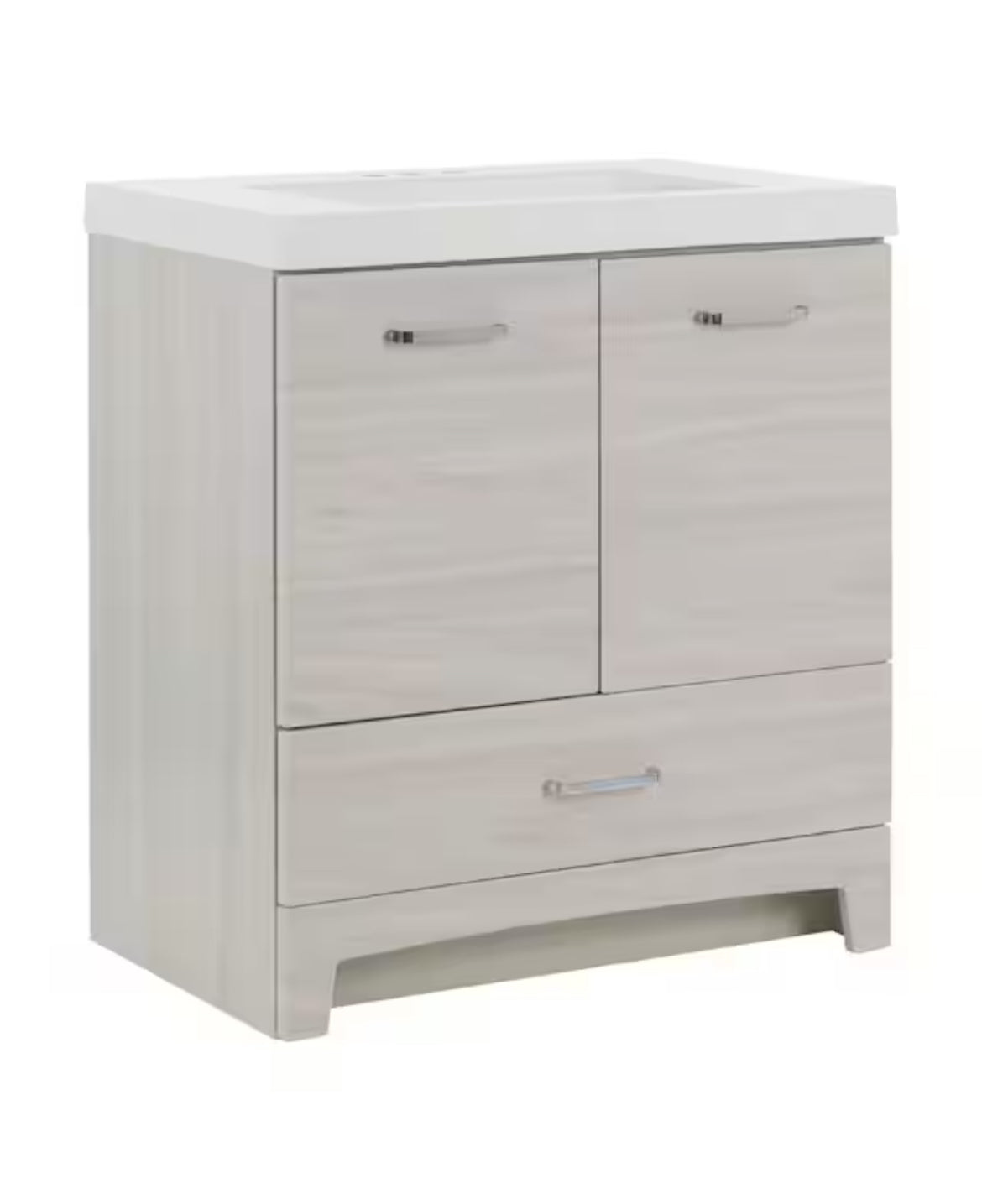 Stancliff 31 in. W x 19 in. D x 34 in. H Single Sink Freestanding Bath Vanity in Elm Sky with White Cultured Marble Top