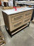Corley 42 in. W x 19 in. D x 34 in. H Single Sink Bath Vanity in Weathered Tan with White Engineered Stone Top (Top Cracked)