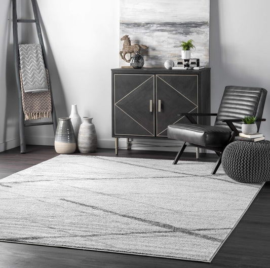 nuLOOM Thigpen Contemporary Area Rug, 8’2” x 11’6”, Grey