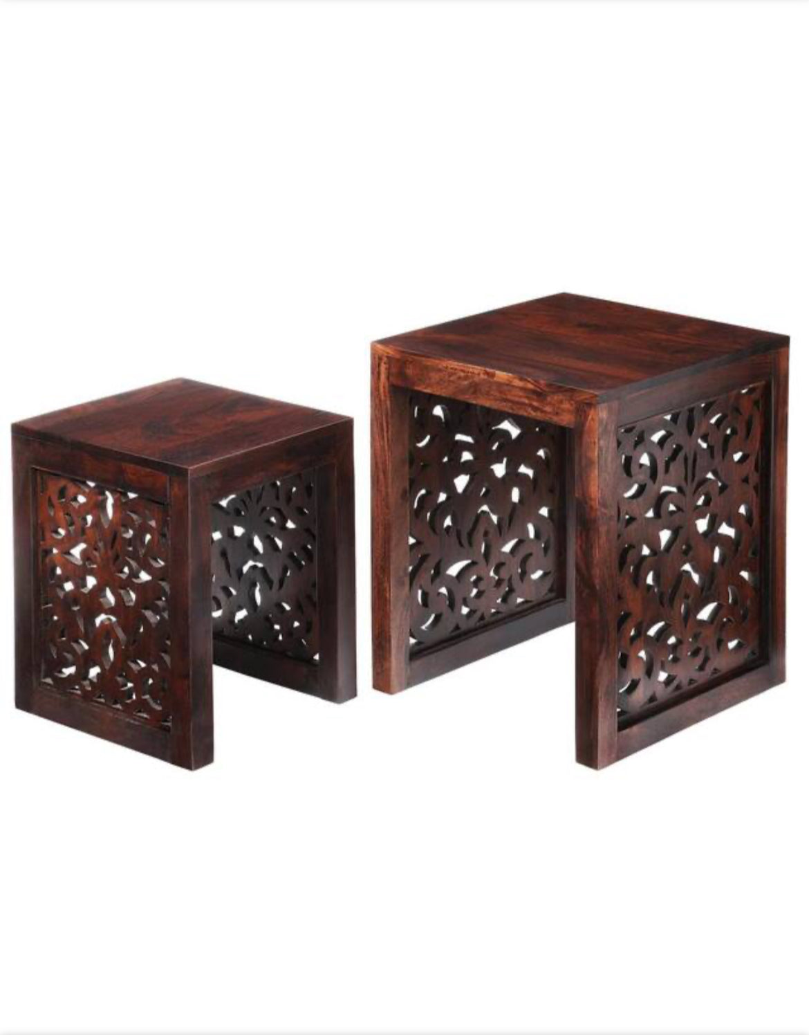 Maharaja Walnut Brown 2-Piece Nesting End Table