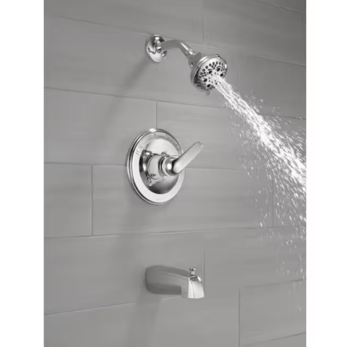 Classic Single-Handle 5-Spray Tub and Shower Faucet in Chrome (Valve Included), Delta