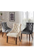 Inspire Q Benchwright II Tufted Wingback Chair by Bold Dark Grey Velvet Upholstered, 1 chair available