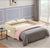 KINWELL57.1 in. Beige Multifunctional Full-Size Soft Velvet Sofa Bed Reversible Sleeper with 2-Pillows