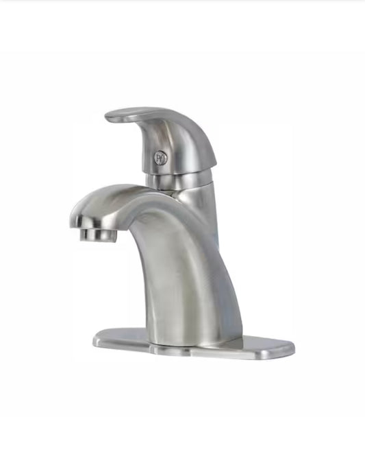Parisa 4 in. Centerset Single-Handle Bathroom Faucet in Brushed Nickel, Pfister