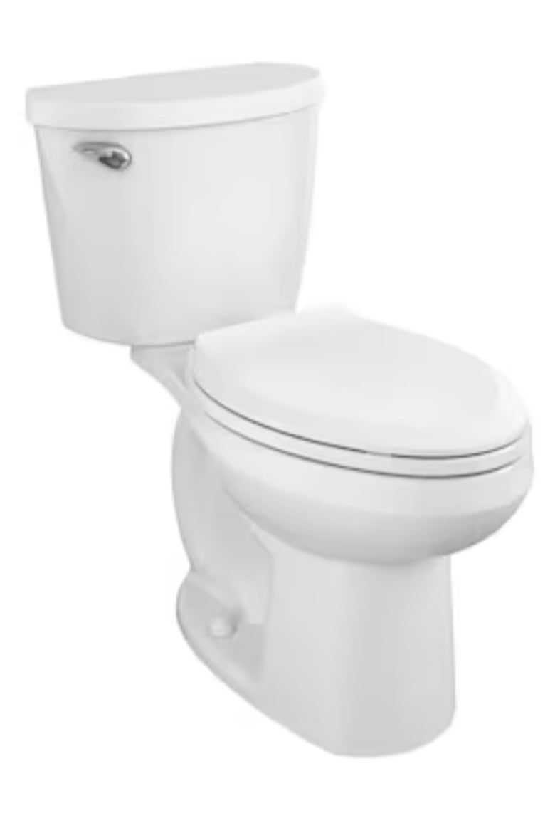 American Standard Mainstream White Elongated Chair Height 2-piece WaterSense Toilet 12-in Rough-In 1.28-GPF