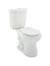 2-piece 1.1 GPF/1.6 GPF Dual Flush Round Toilet in White, Seat Included