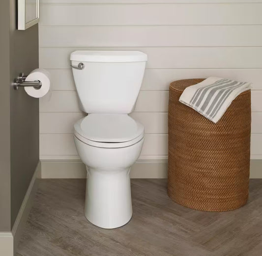 Cadet 3 10 in Rough Two-Piece 1.28 GPF Single Flush Elongated Chair Height Toilet with Slow-Close Seat in White